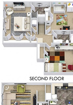 3D Hampton 3D Hampton 3 bedroom townhome. 1st floor kitchen, dining, living, half bath. 2nd floor bedrooms, 2 full baths, large closets.